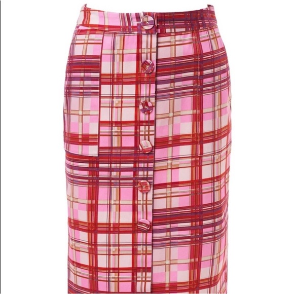 Amur | Women’s Plaid Shawn Skirt | Size 6 pencil - Picture 2 of 7